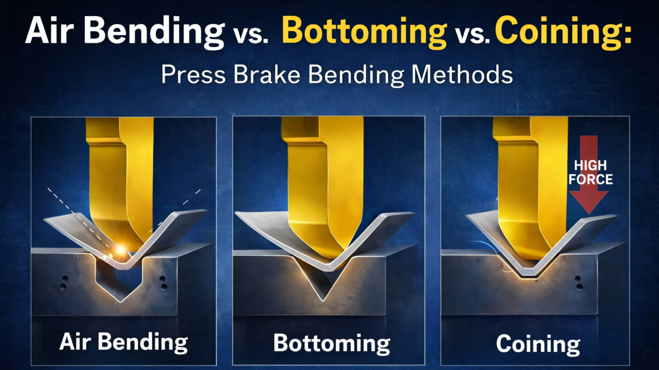 Air Bending vs. Bottoming vs. Coining: Press Brake Bending Methods