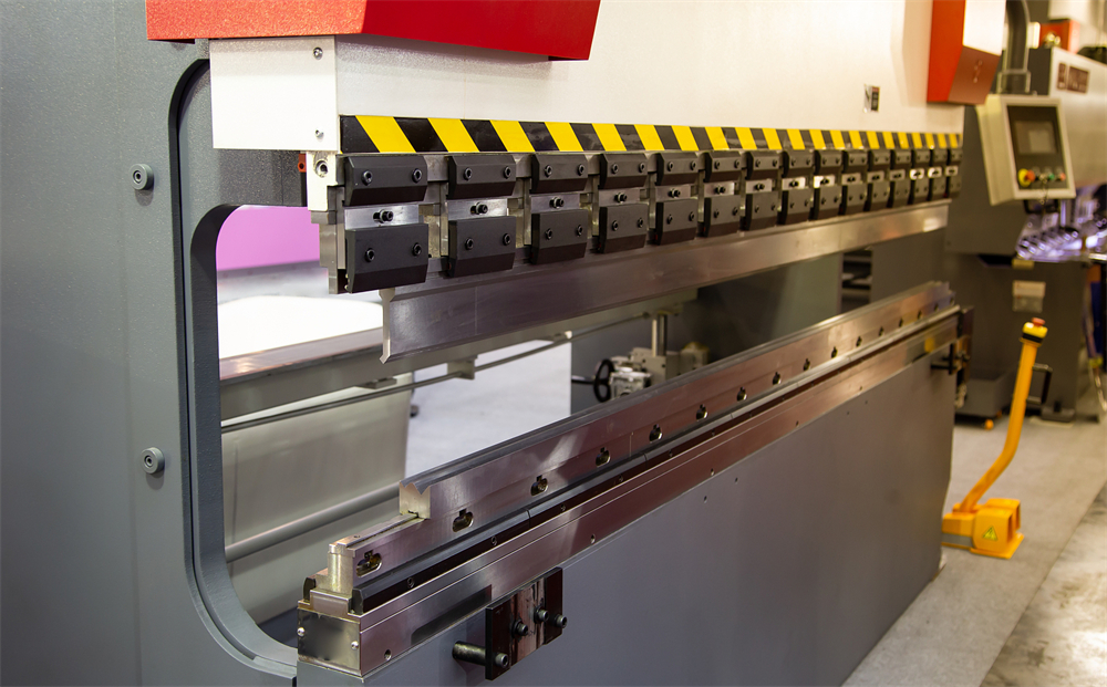 CNC Hydraulic Press Brake machine in a factory setting