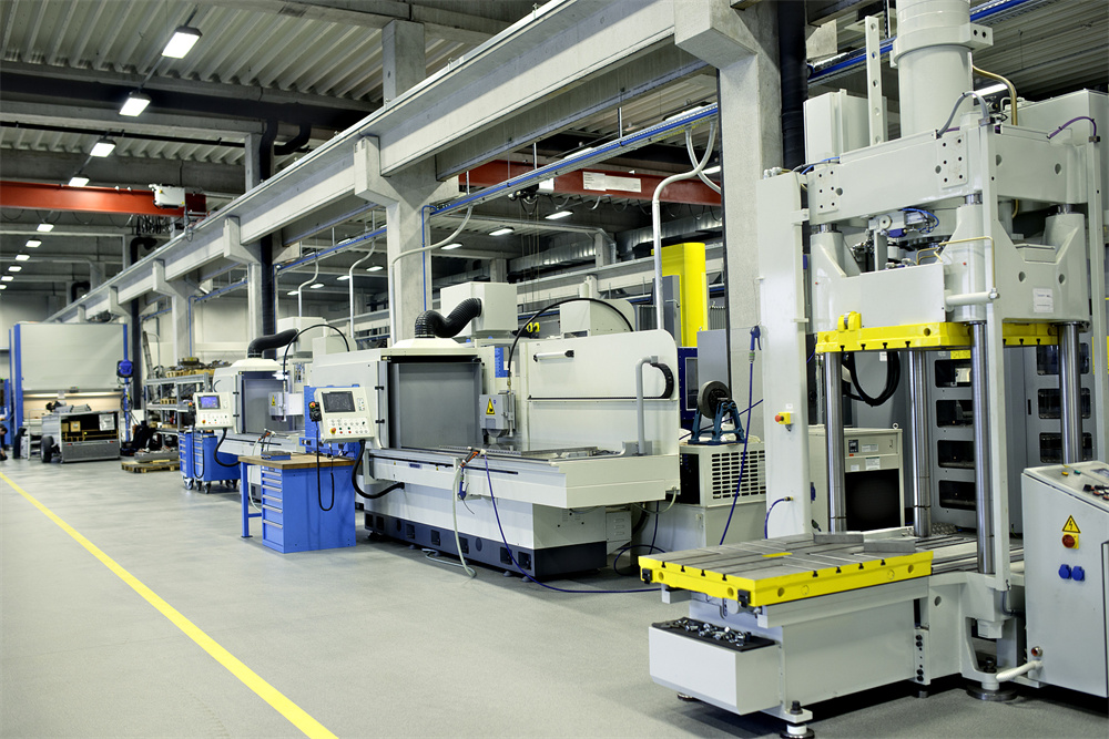 Industrial Manufacturing Plant with Laser Cutting Machines