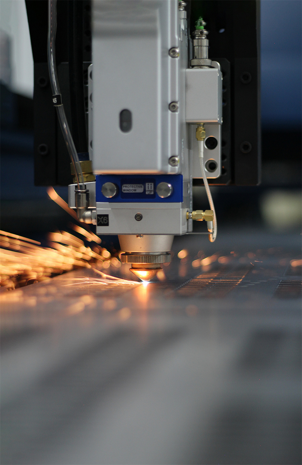 Industrial Fiber Laser Cutting Machine in Operation