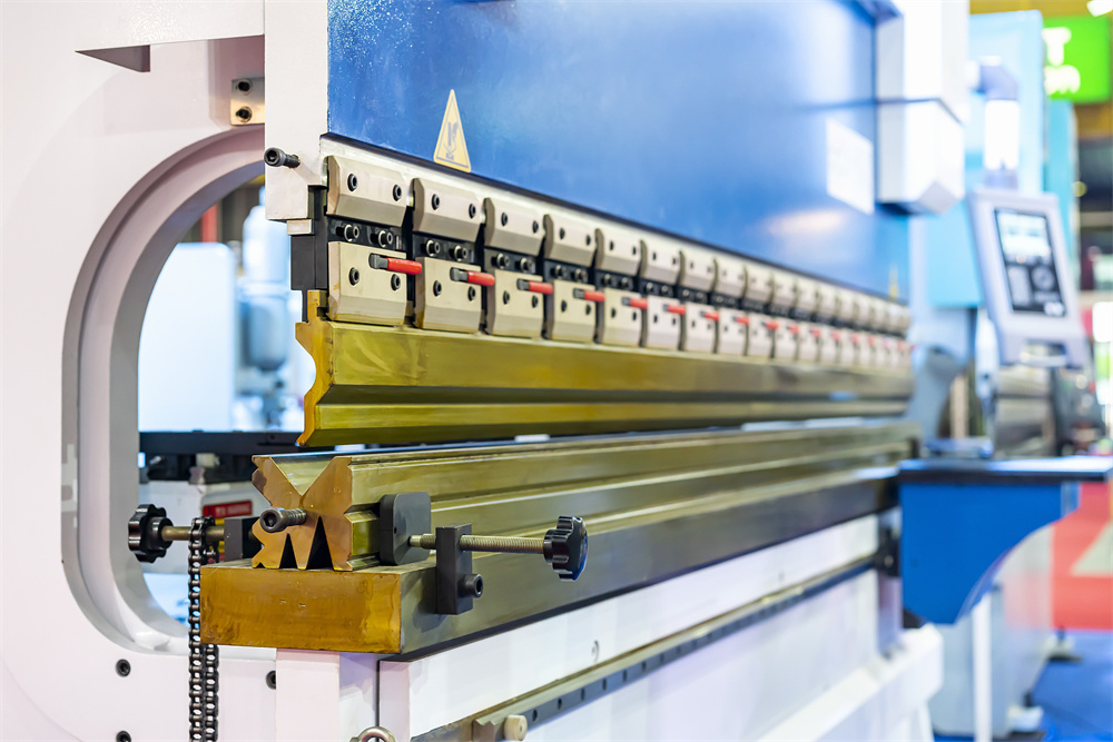 Close-up of CNC Press Brake Punch and Die Tooling